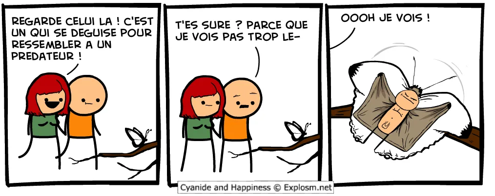 predateur papillon cyanide