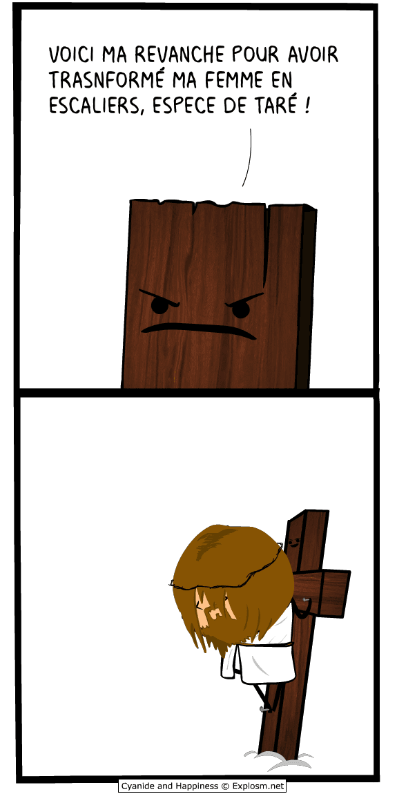 escalier bois cyanide