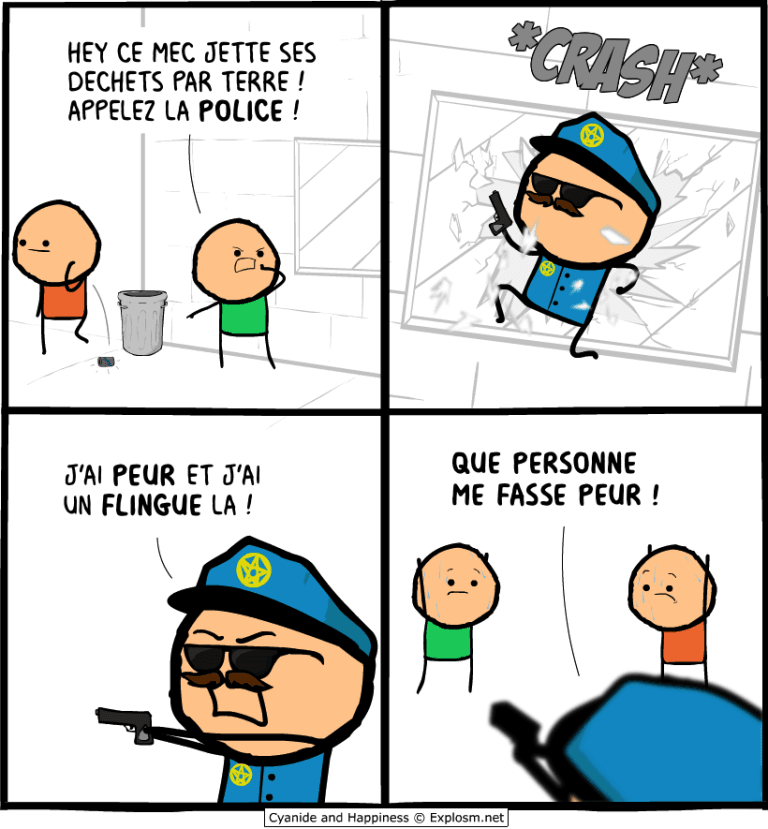 police peur cyanide