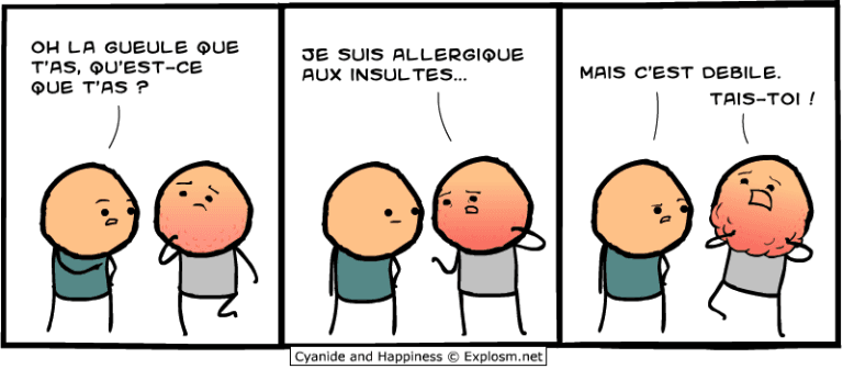 allergique insultes cyanide