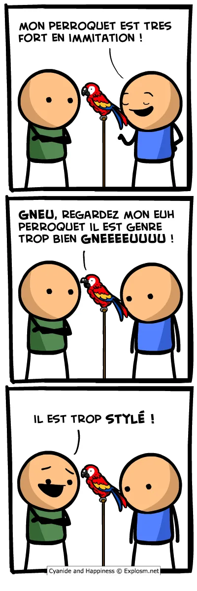 perroquet parler cyanide