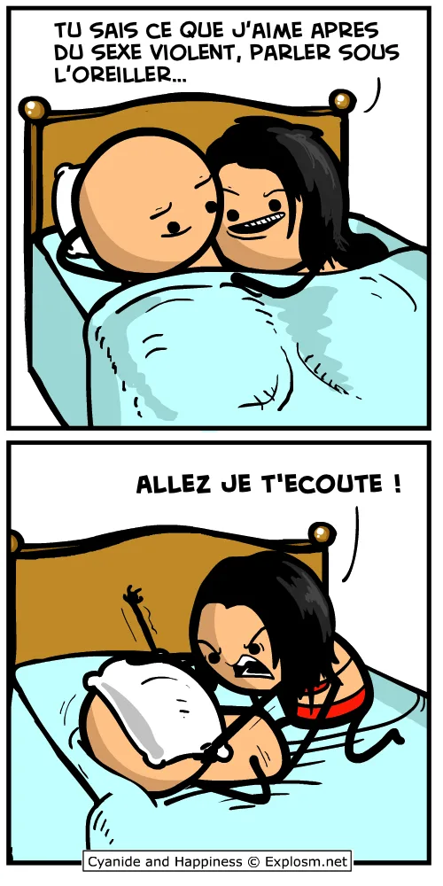 oreiller femme cyanide