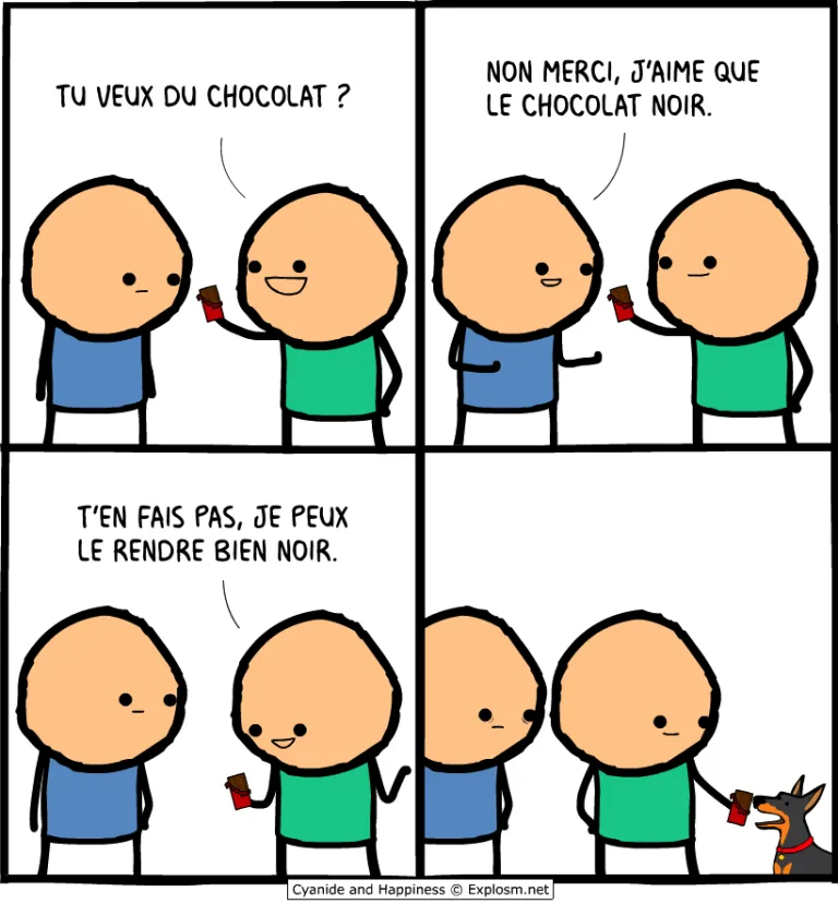 chocolat chien cyanide